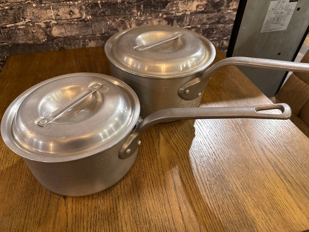 【中古美品】アルミ鍋2点セット23〜26cm 飲食店 レストラン 本格的料理