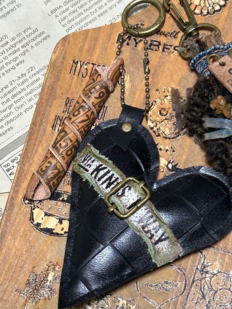 ぷっくりハートバッグチャーム　No.555