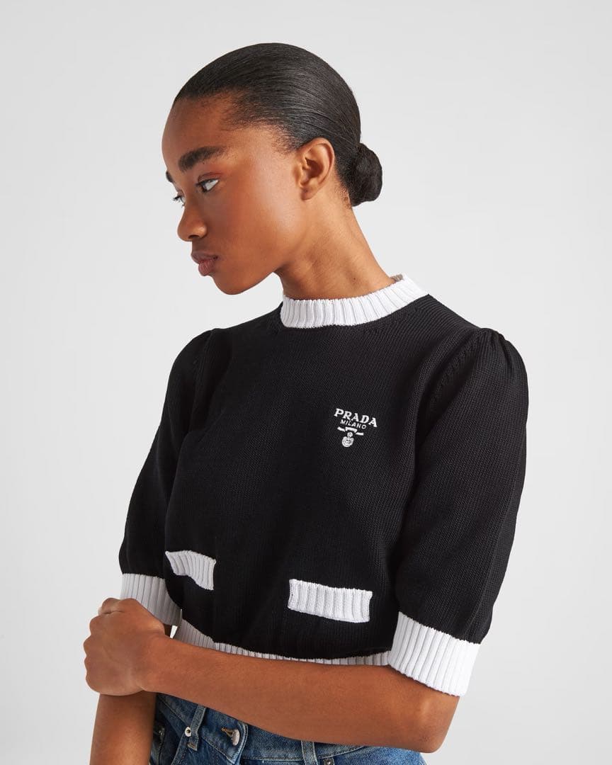 【くまくま♡品】PRADA コットン クルーネック セーター
