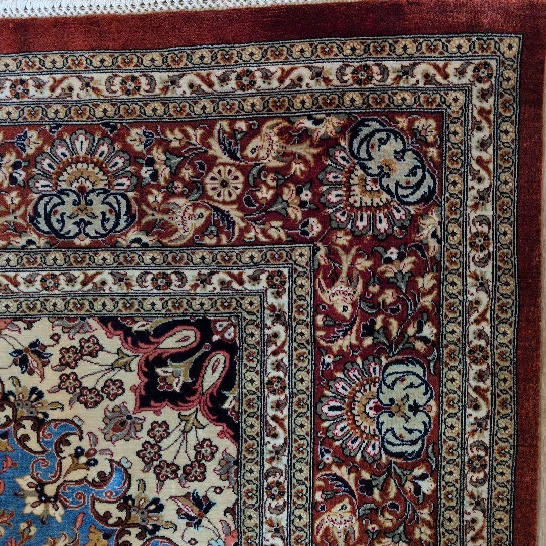 102X152cmペルシャ絹じゅうたん・クム(ナイン・ギャッベ・タブリーズ