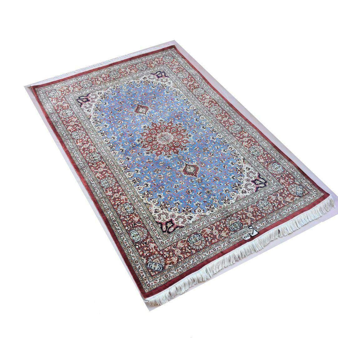 102X152cmペルシャ絹じゅうたん・クム(ナイン・ギャッベ・タブリーズ