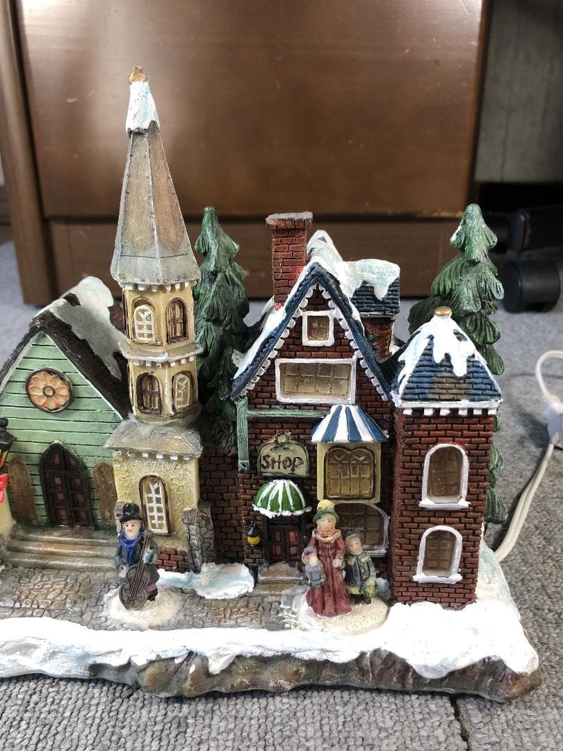 クリスマスヴィレッジ ジオラマ 電飾付