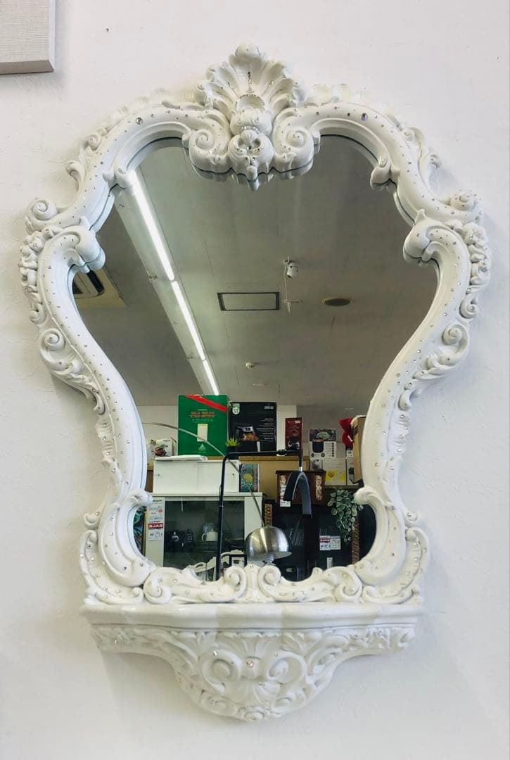 ロココ調ミラー鏡プリンセス　コンソール付き　ヨーロピアン　壁掛け