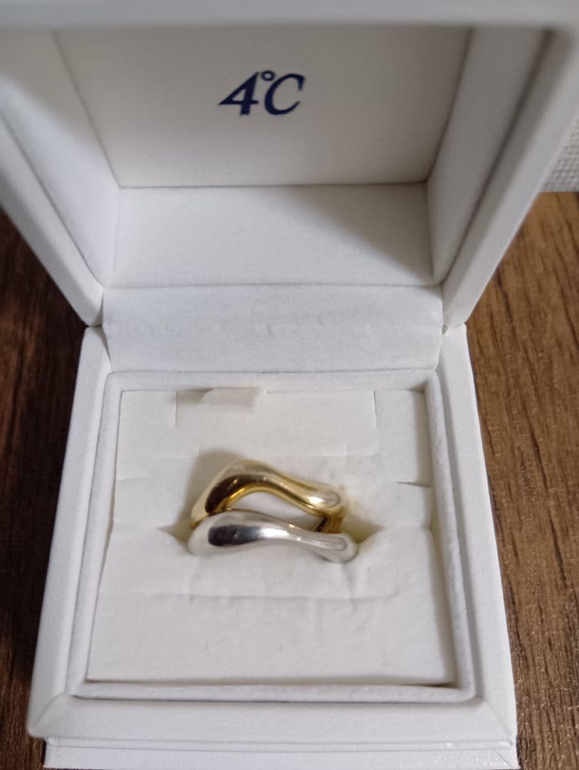 4℃ シルバーリング コンビカラー サイズ12