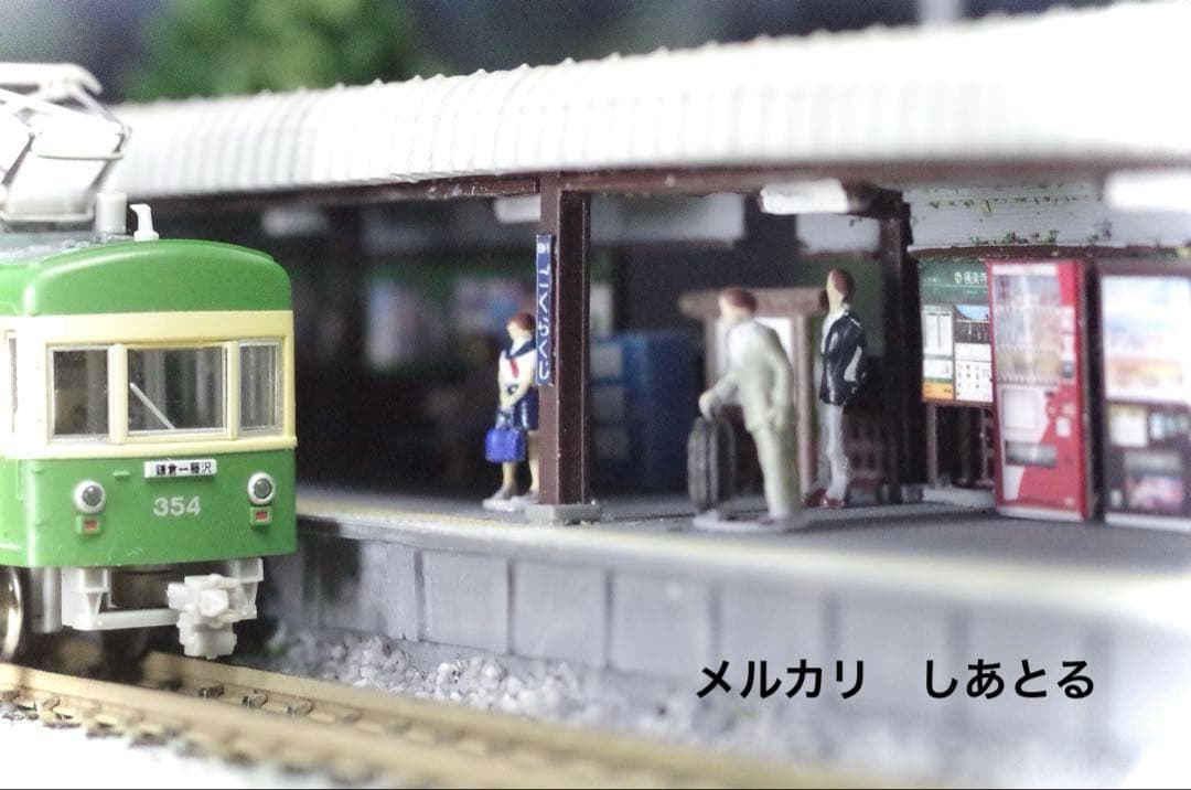 江ノ電 極楽寺駅 鉄道ジオラマ展示台 Nゲージ 鉄コレ 鉄道模型 bトレ