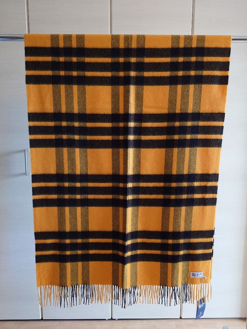 最終お値下Johnstonsジョンストンズ 大判カシミヤ ストール 黄 イエロー