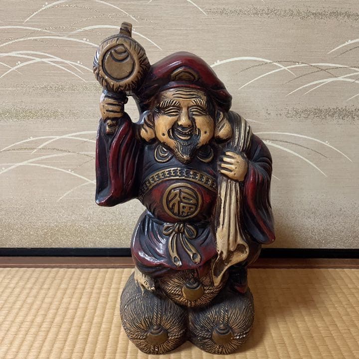 大黒様　七福神　置物　置き物　オブジェ　ビンテージ　レトロ　アンティーク　陶器