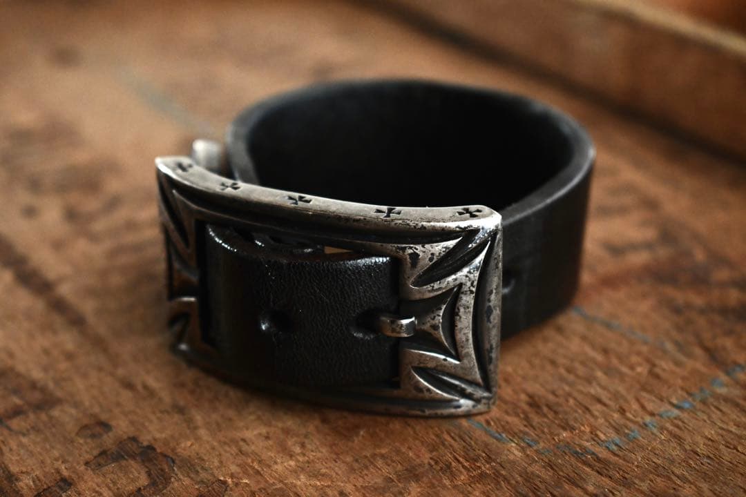 Silver smiths レザーブレスレット　jun uezono guidi