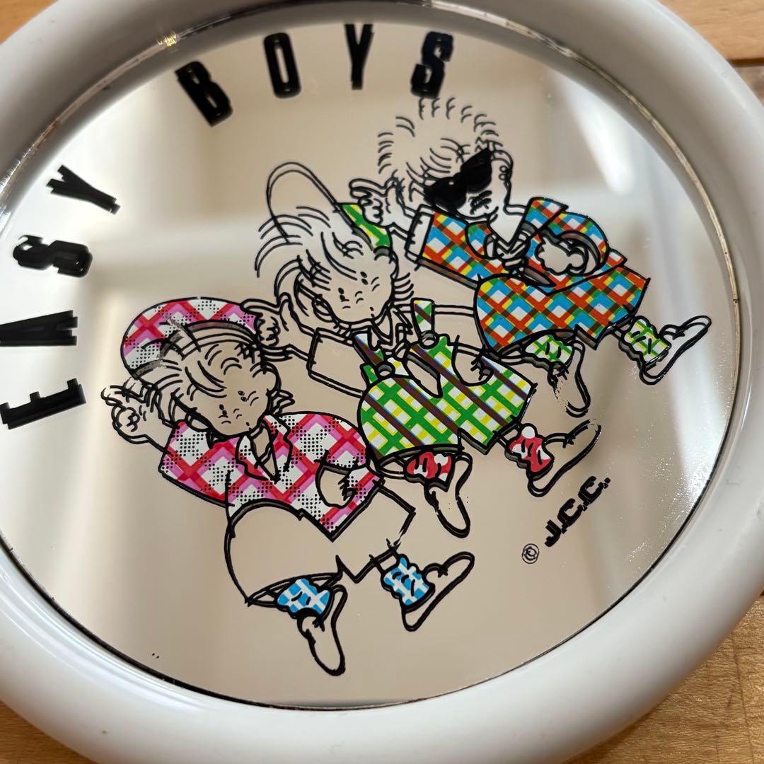 ☆80s☆昭和　EASY BOYS レトロ　壁掛け　鏡　ミラー　チェッカーズ