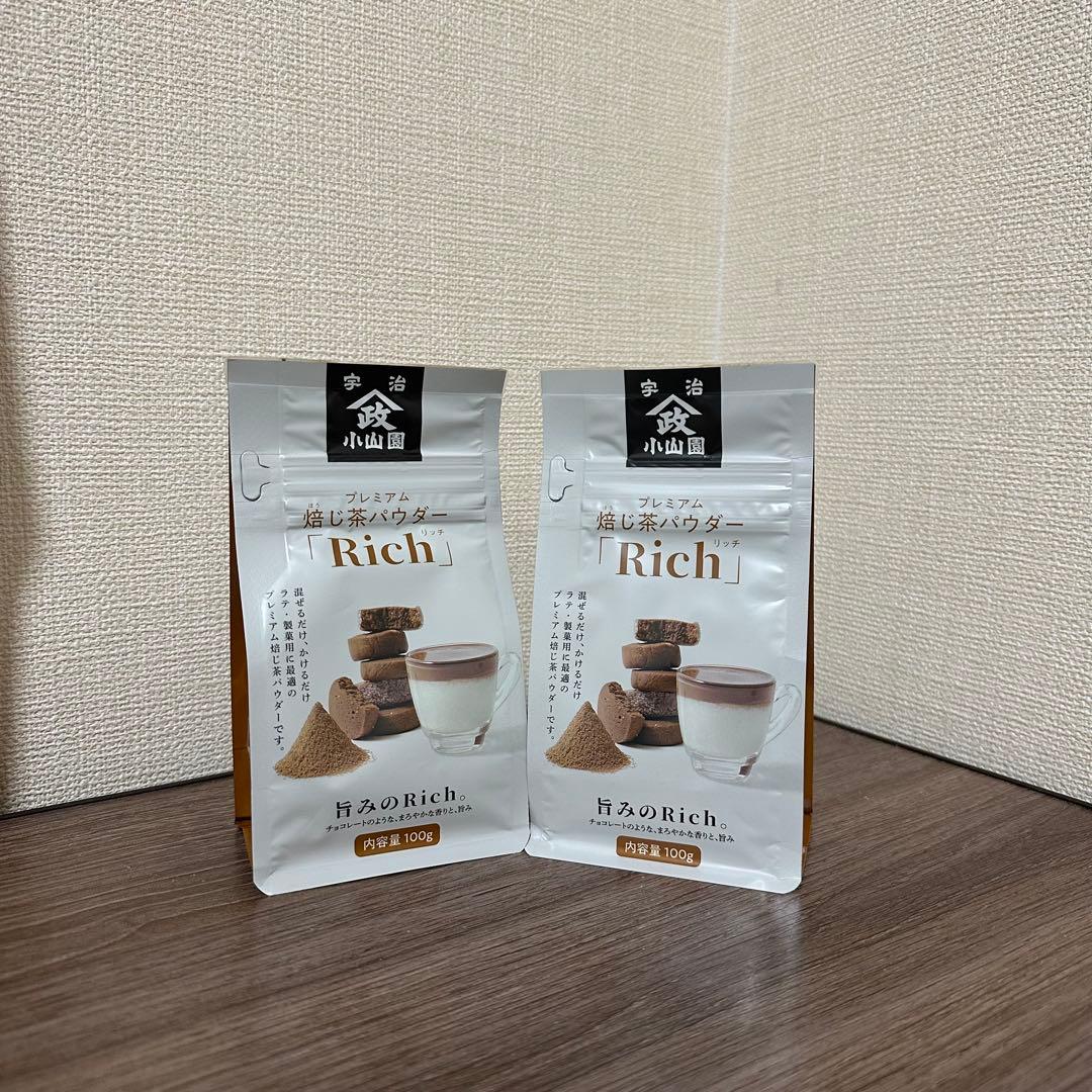 山政小山園 ほうじ茶パウダーRICH 100g袋 x 10セット