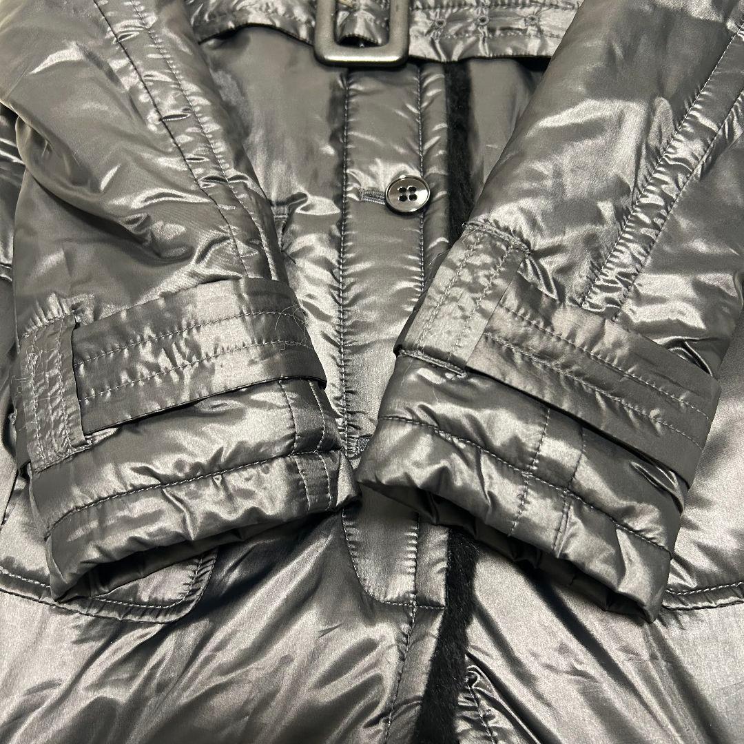 特価【美品】セオリー 裏ラビットファー 中綿 ロングコート ベルト 黒 サイズ2