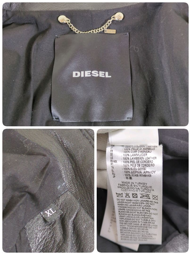 極美品✨️大きいサイズ✨️　ディーゼル　ダブルライダース　XL