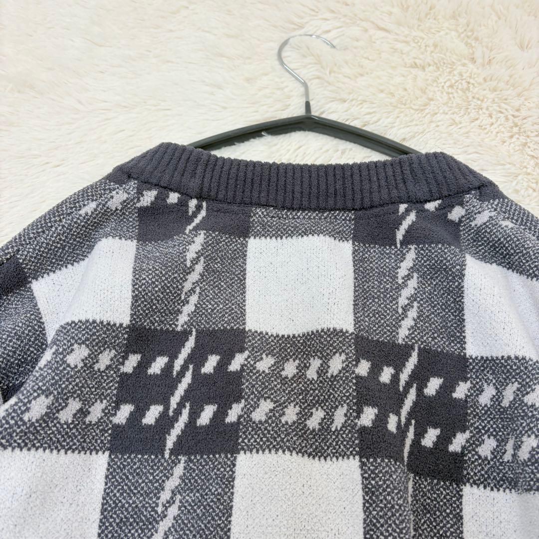 新品上下2点SET ジェラピケ　エアモコチェックジャガードカーデ&ショートパンツ