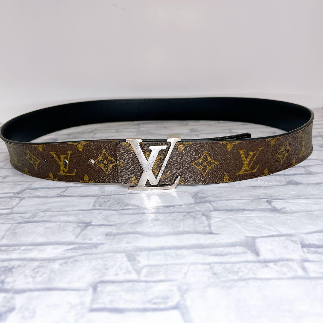 美品✨ルイヴィトン ベルト モノグラム　イニシャル サンチュール シルバー金具