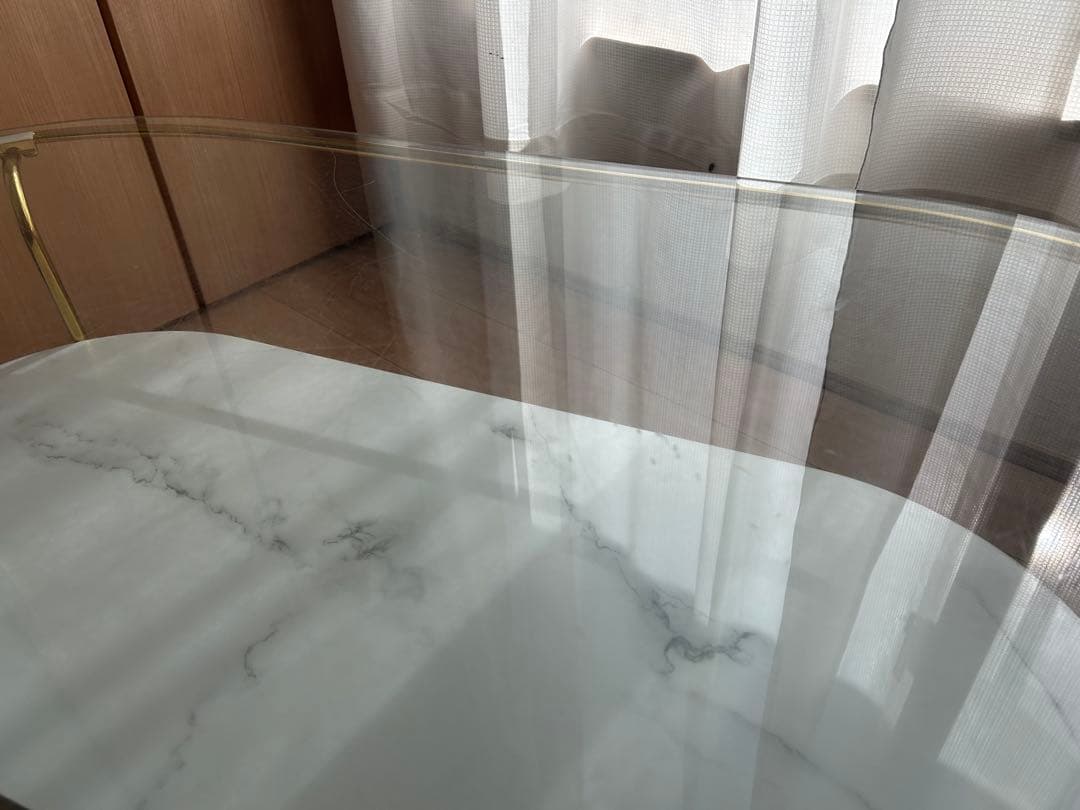 Francfrancレガート コーヒーテーブル L ゴールド×マーブル　大理石柄