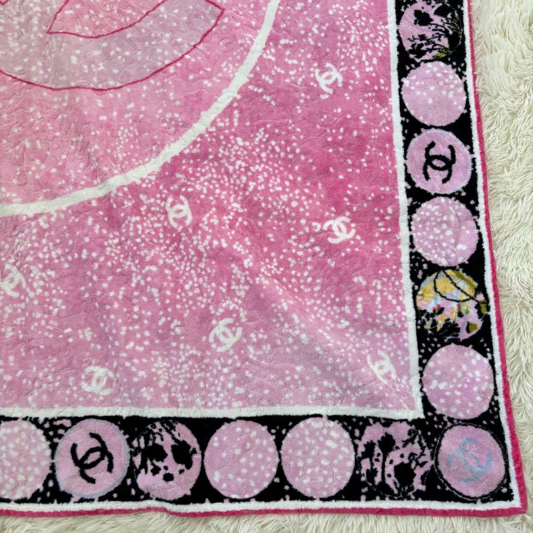 CHANEL シャネル ココマーク コットン ビーチタオル　ブランケット ラグ