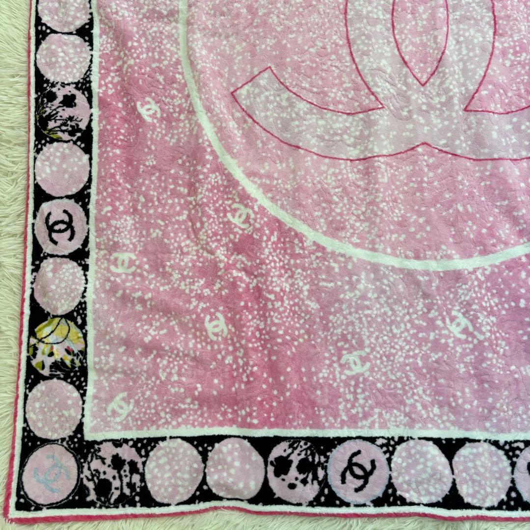 CHANEL シャネル ココマーク コットン ビーチタオル　ブランケット ラグ