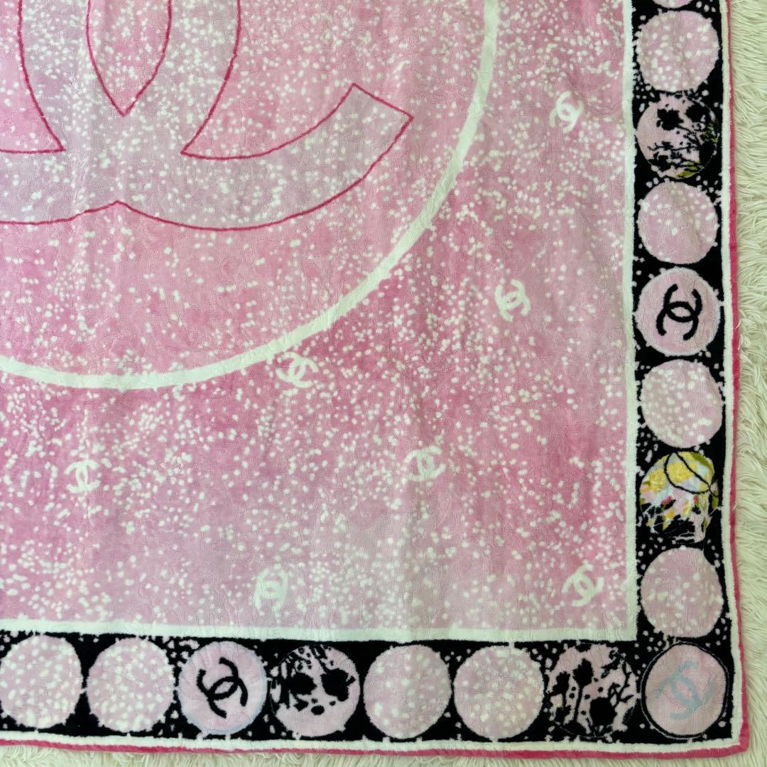 CHANEL シャネル ココマーク コットン ビーチタオル　ブランケット ラグ