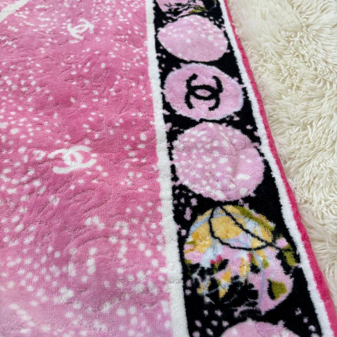 CHANEL シャネル ココマーク コットン ビーチタオル　ブランケット ラグ