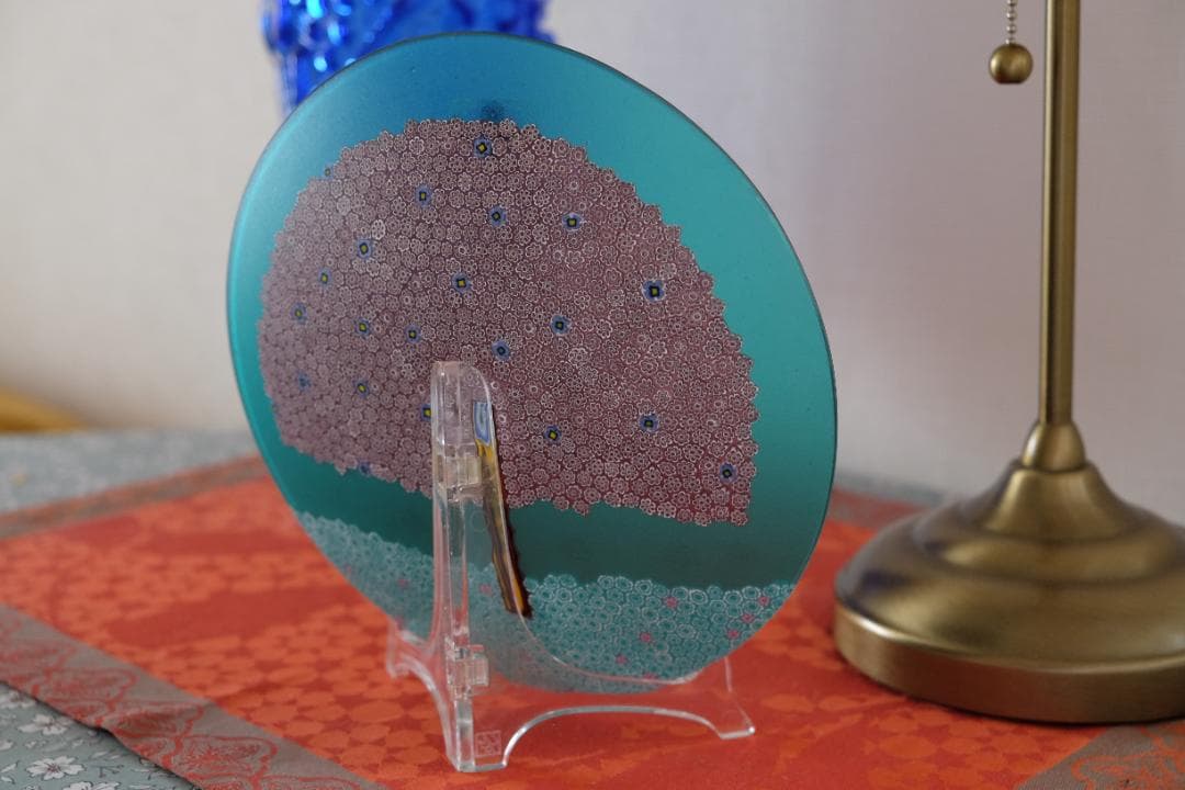 ベネチアンガラス プレート ガラス ムリーニ 江波冨士子/田子美紀/ミルフィオリ