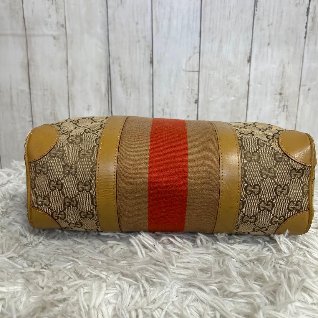 GUCCI GGキャンバス シェリーライン　ミニボズトンバッグ　トートバッグ