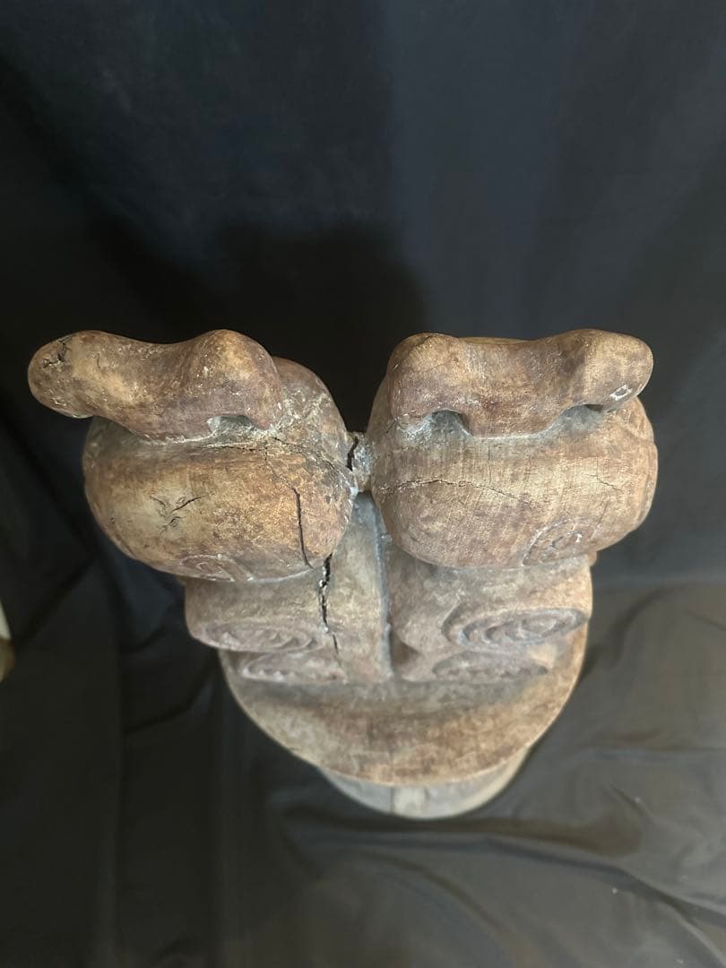 アフリカ 木彫り置物 77cm プリミティブ/ アンティーク