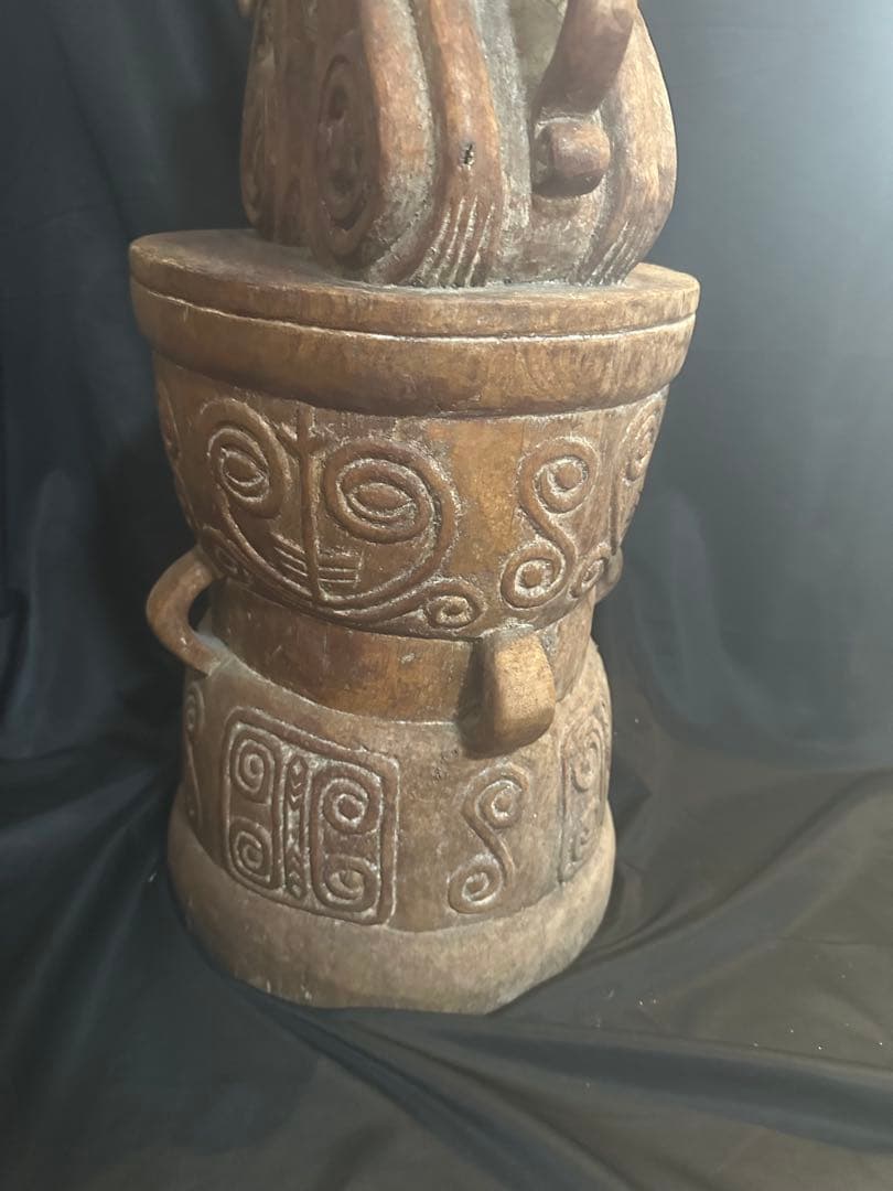 アフリカ 木彫り置物 77cm プリミティブ/ アンティーク