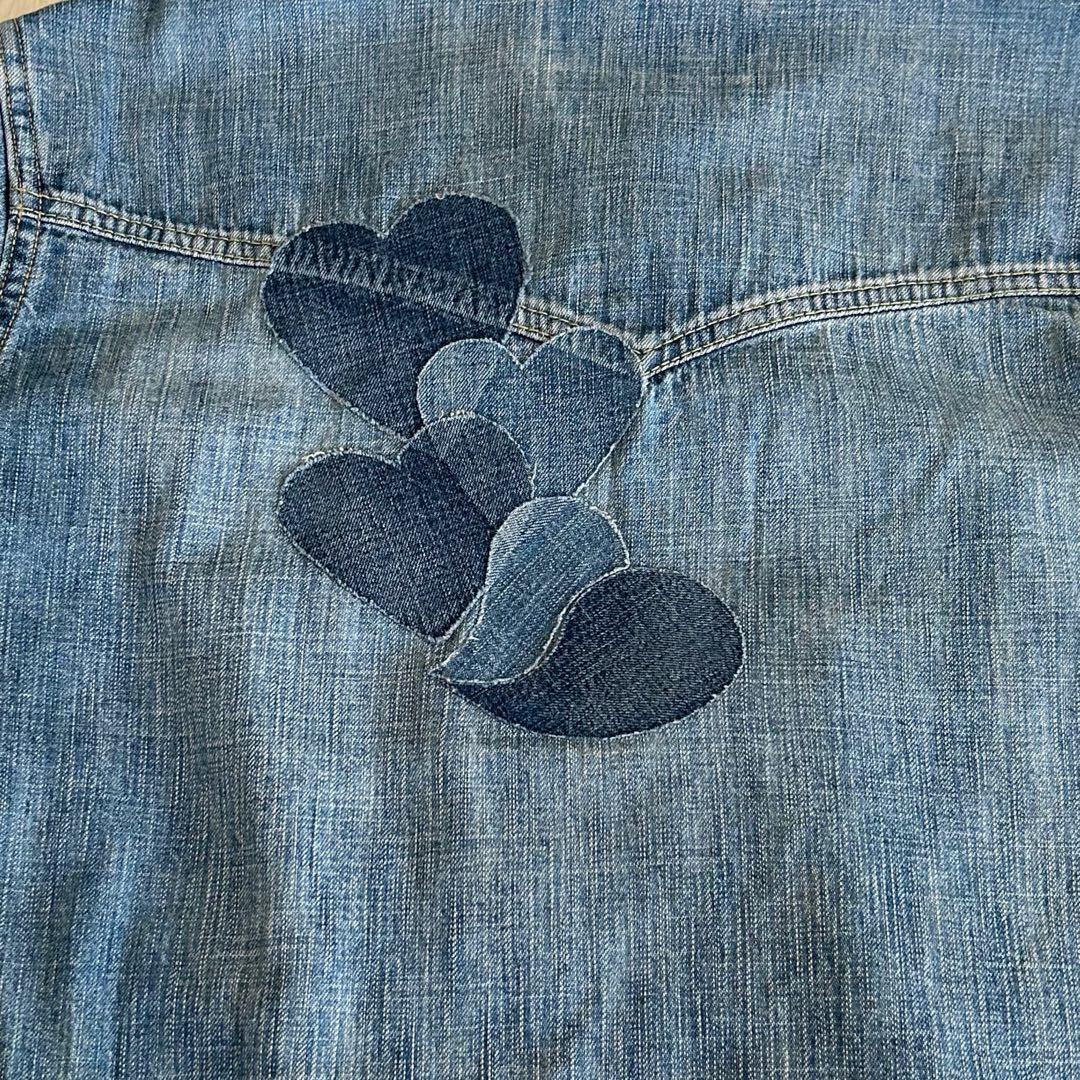 コーンレミレリーフ スカル スタッズ デニムウエスタンシャツM