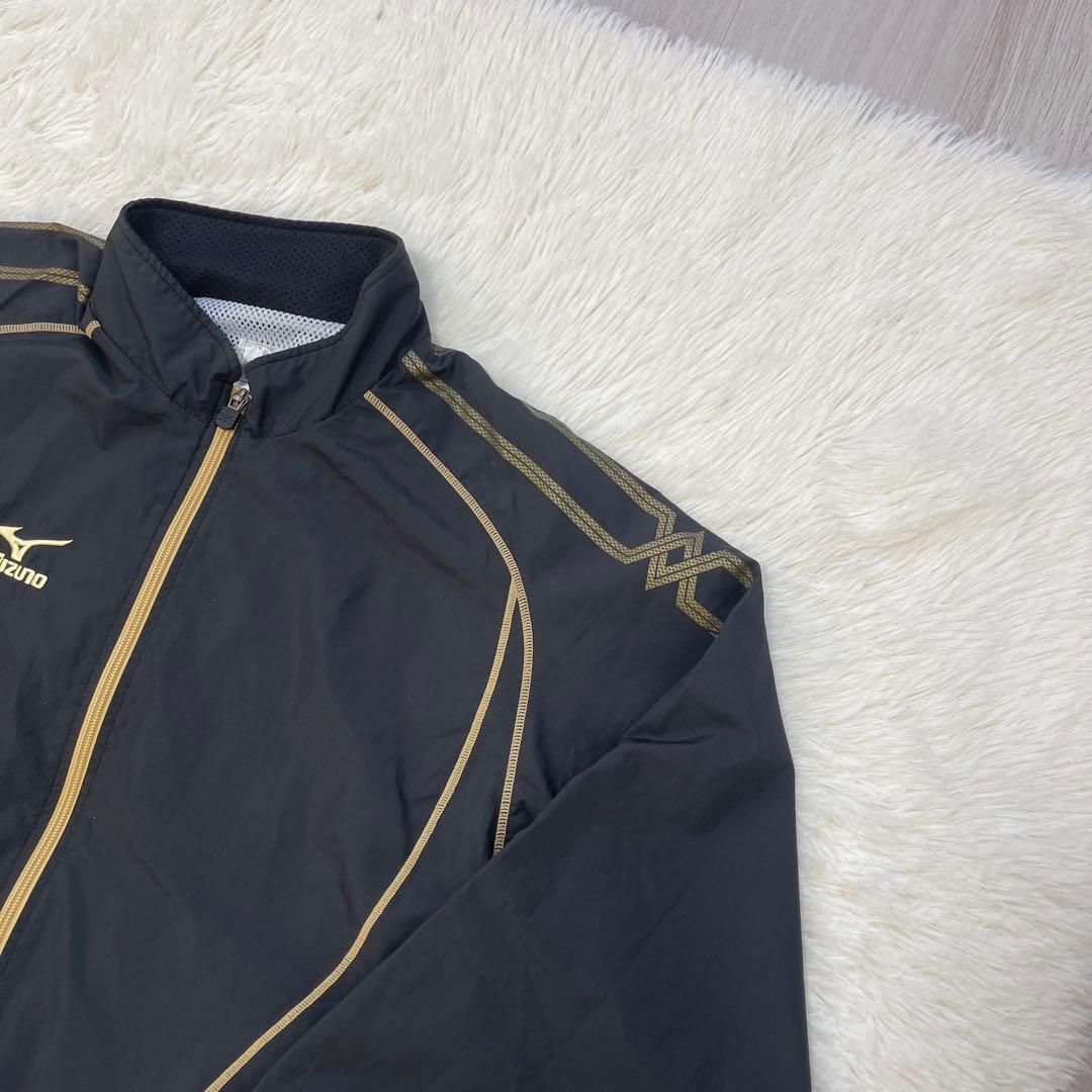 MIZUNO ミズノ セットアップ 上下 ウインドブレーカー ナイロン 黒金