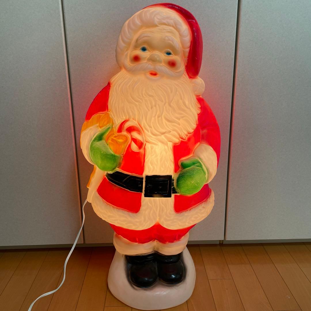 光る サンタクロース クリスマス 置物 ハニー社
