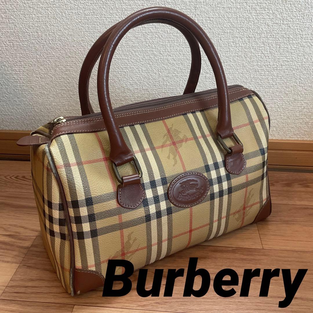 Burberry バーバリー　ボストンバッグ　チェック柄