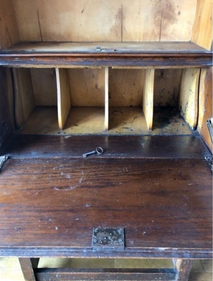 英国イギリスアンティークブックケースビューロー本棚デスク机キャビネット