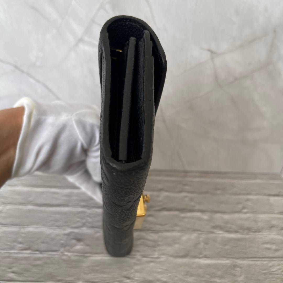 【極美品】ルイヴィトン　アンプラント　ポルトフォイユメティス　黒　二つ折り財布