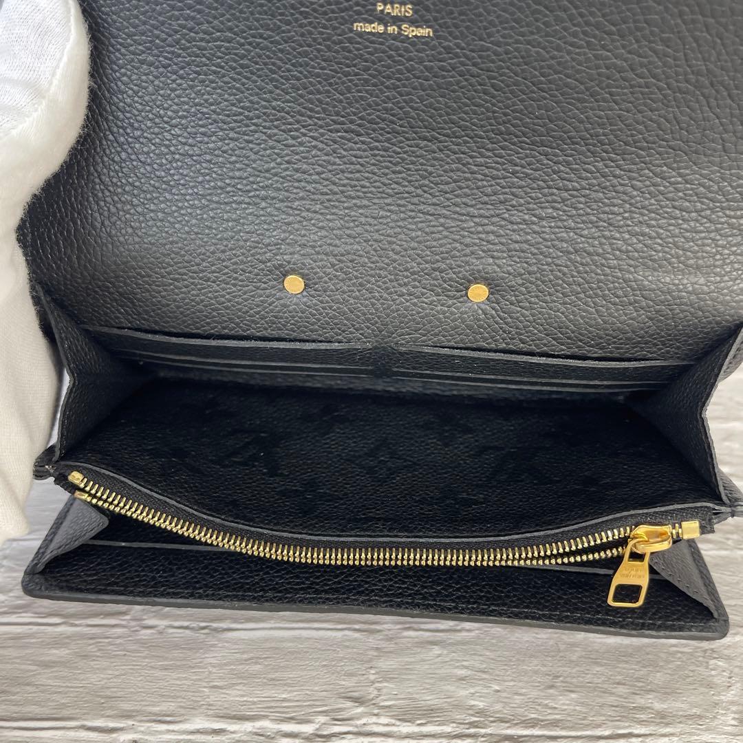 【極美品】ルイヴィトン　アンプラント　ポルトフォイユメティス　黒　二つ折り財布