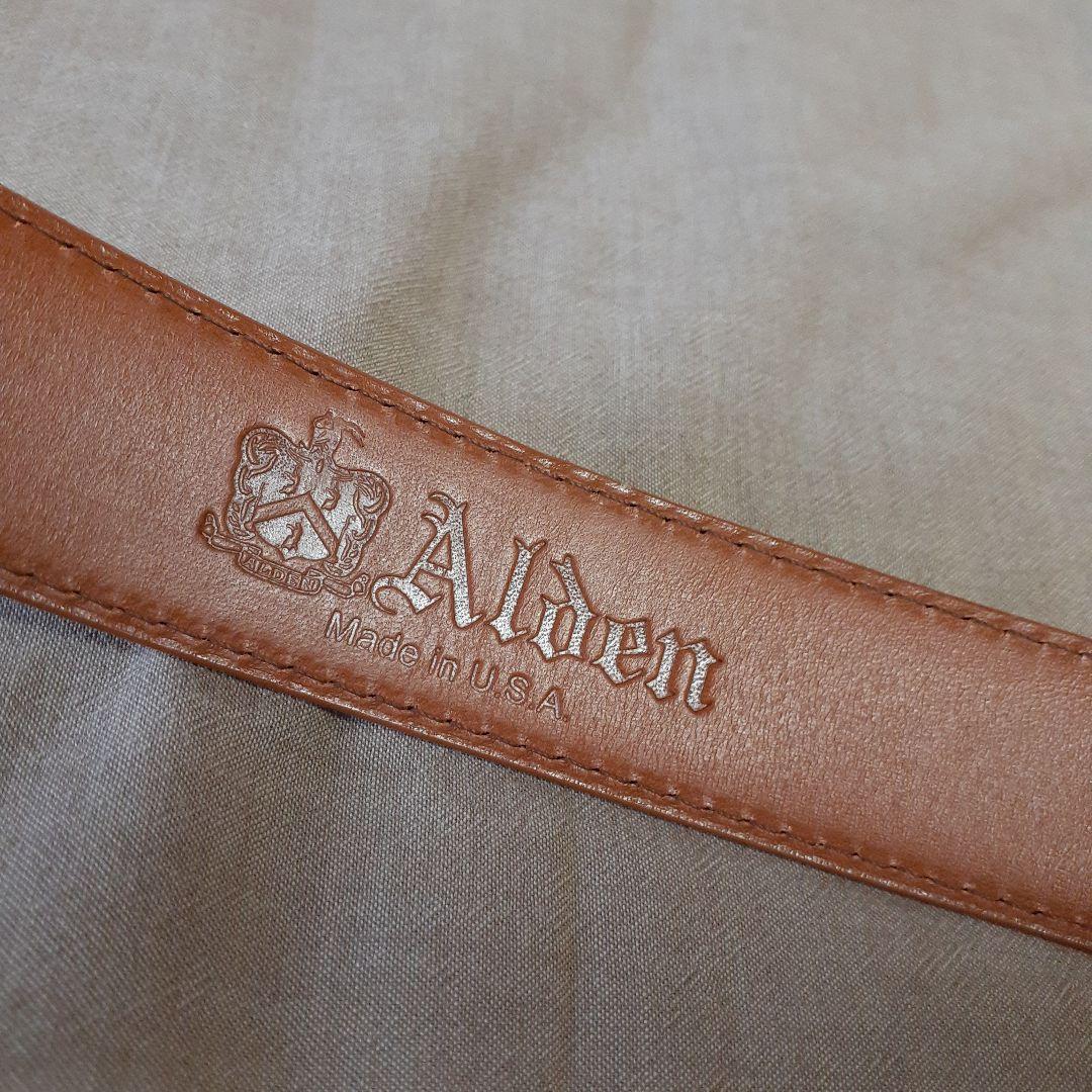 Alden/レザーベルト/ブラウン