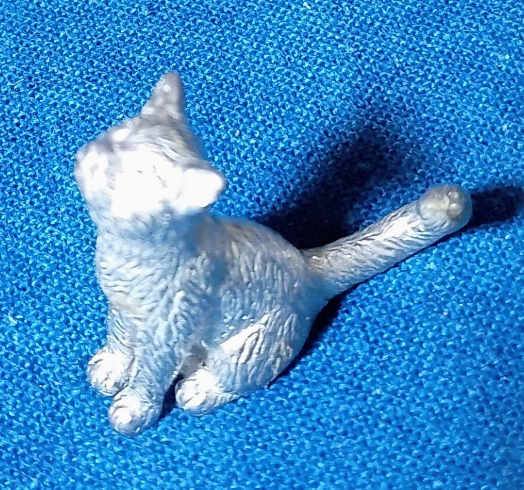 猫デザインの錫製(ピューター)箸置き 6個セット　太田祐輔氏製作