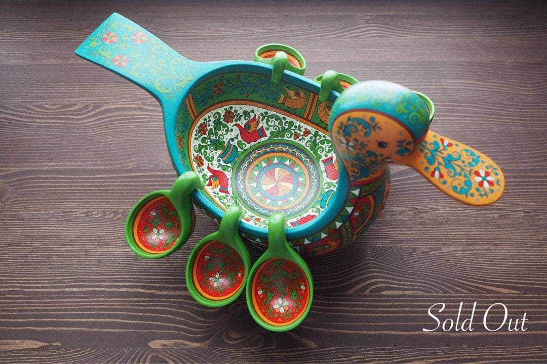 ロシア雑貨☆ヒマワリサモワール&ティーセット オリガ作マトリョーシカ