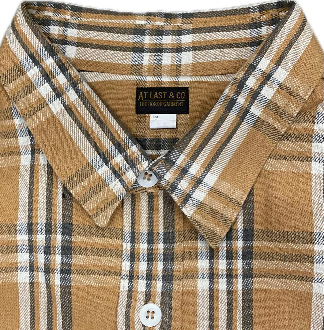 新品 マチ付 Atlast&co ヘビネル ヘビーネルシャツ 16 ビッグサイズ