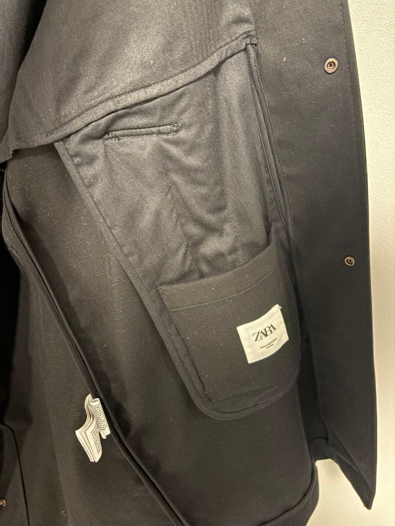 24AW レザーカラーコート ZARA LIMITED EDITION 襟レザー