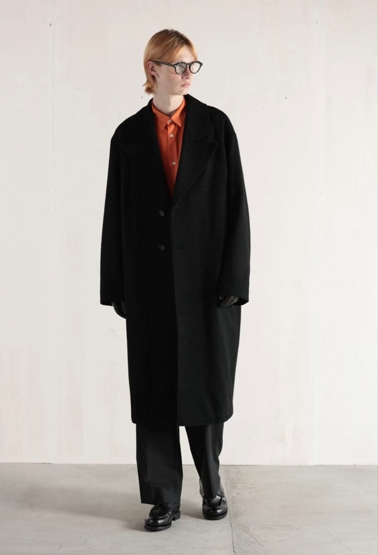 MB カシミアウールクラシックチェスターコート　ブラック　Mサイズ