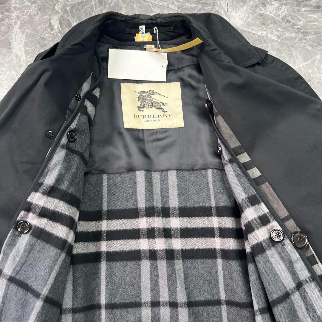 バーバリーロンドン　トレンチコート　ベルト　カシミヤ混　ライナー　ノバチェック