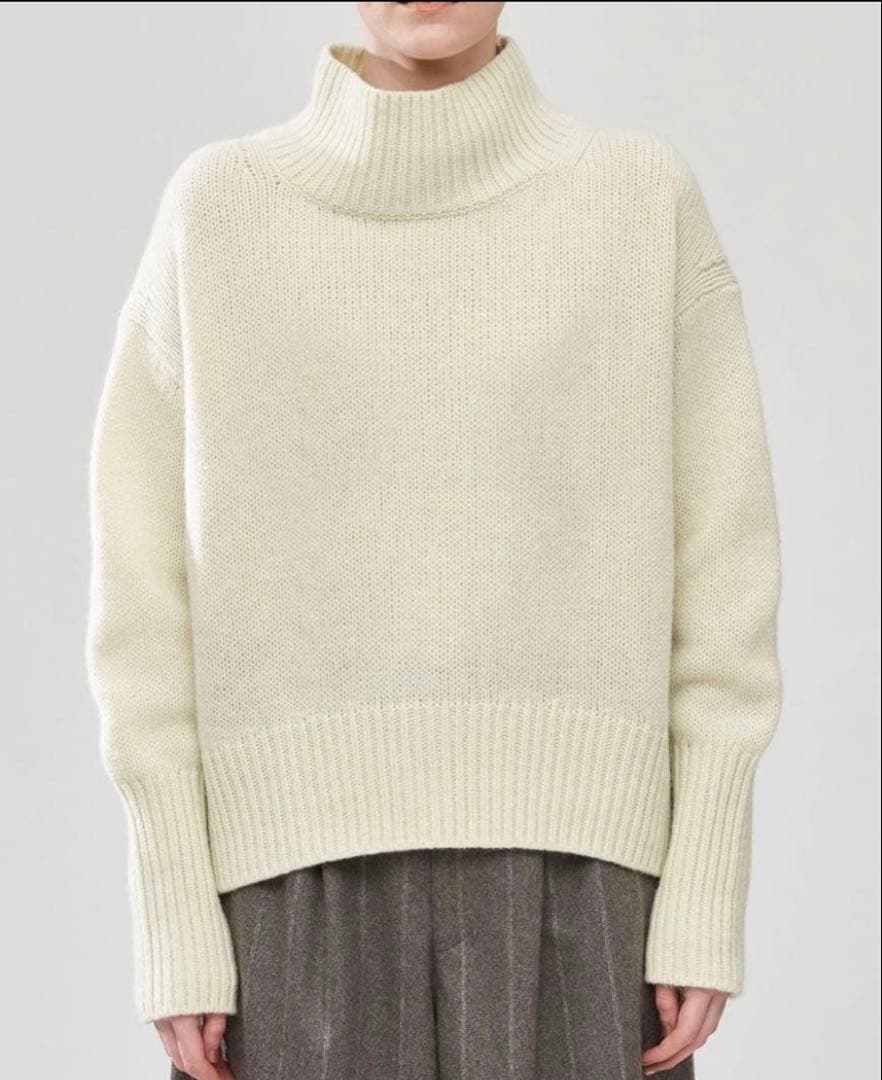 GALERIE VIE ファインウール ハイネックプルオーバー