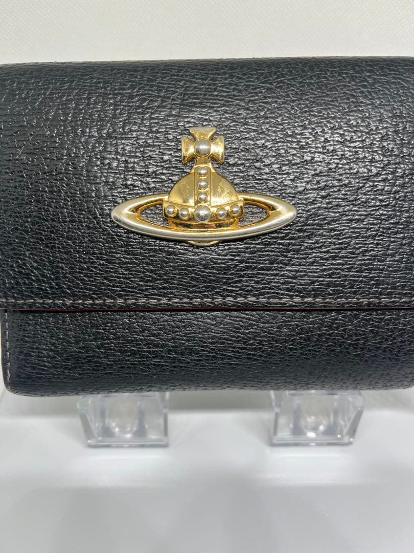 ヴィヴィアン 三つ折り財布 黒 ゴールドオーブ 美品