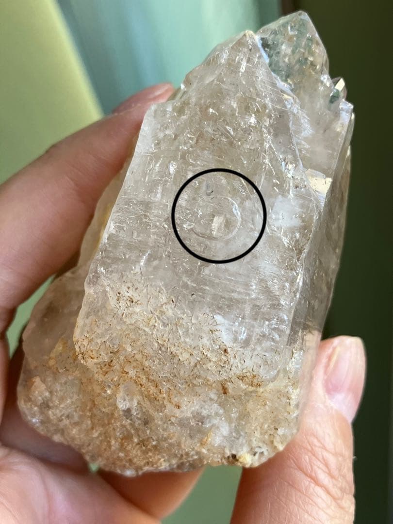 152g特大サイズ❗️大きくはっきり移動域広✨ヒマラヤエレスチャル水入り水晶原石