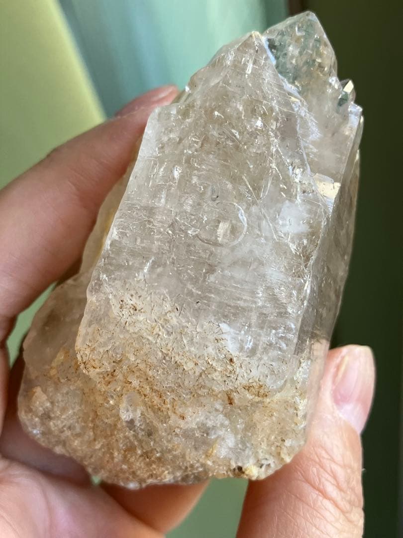 152g特大サイズ❗️大きくはっきり移動域広✨ヒマラヤエレスチャル水入り水晶原石