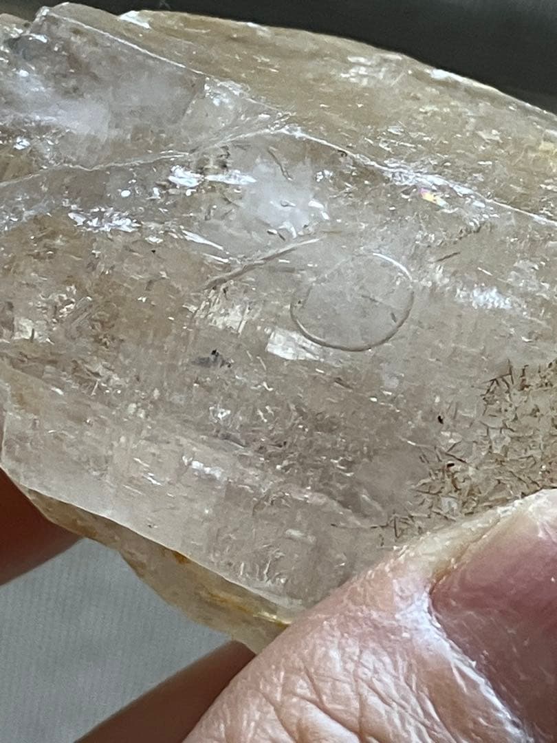 152g特大サイズ❗️大きくはっきり移動域広✨ヒマラヤエレスチャル水入り水晶原石