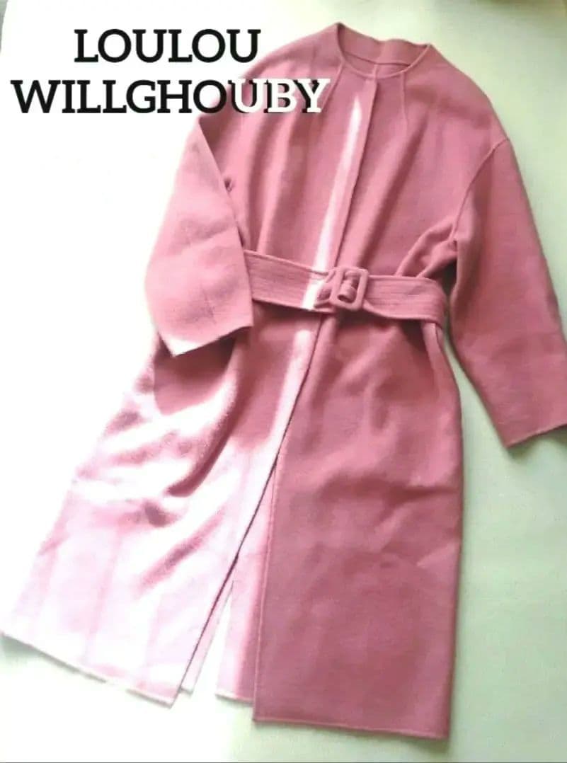 美品 LOULOU WILLGHOUBY ルルウィルビー ロングリバーコート 2