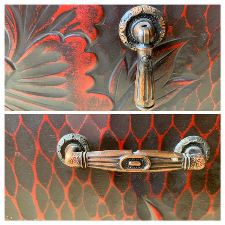 鎌倉彫 鏡台 ドレッサー 化粧台 一面鏡 メイク台