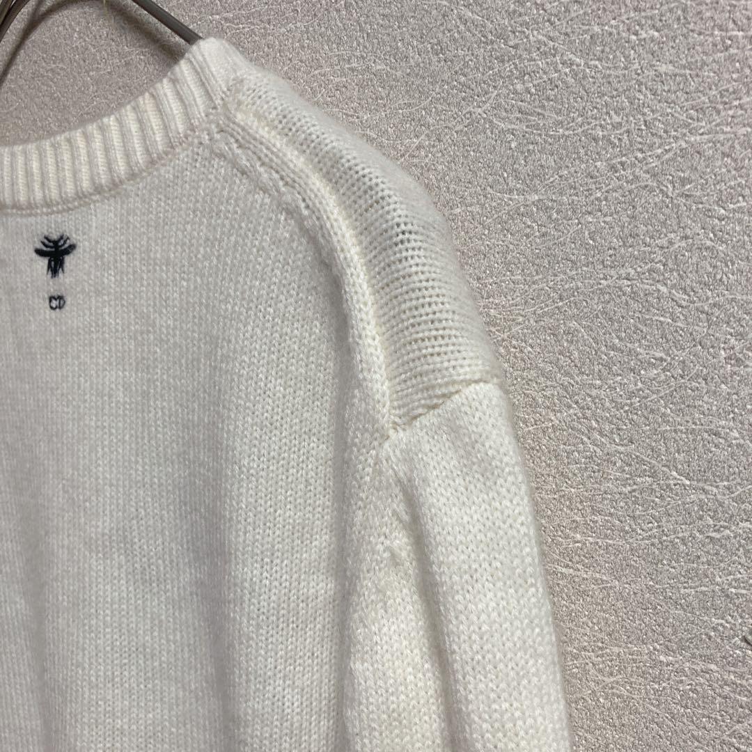 Christian Diorクリスチャンディオール　カシミヤ100%刺繍セーター
