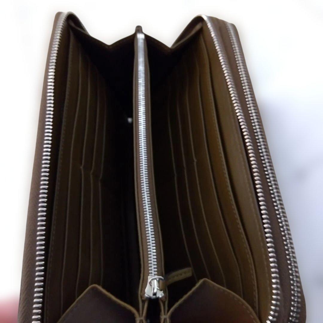 Gucci 本物クロコダイル ドキュメントケース 長財布 オリーブ 茶系